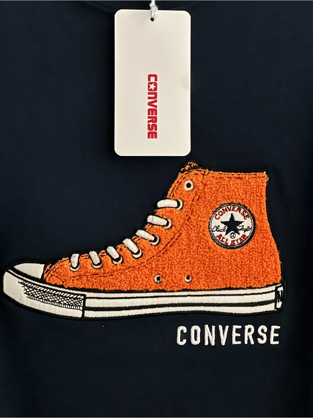 Converse Orange High-Top Sneaker Graphic Tee